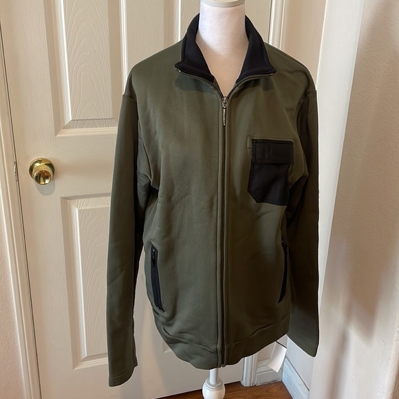 MENS Fred Perry ZIP UP JACKET army green size small S - Picture 6 of 9